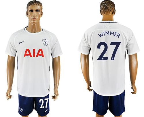 Tottenham Hotspur #27 Wimmer White/Blue Soccer Club Jersey